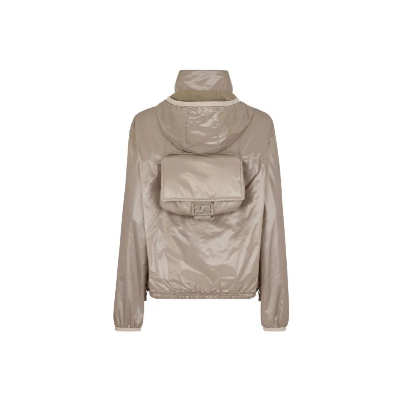 FENDI High Neck Bag Detailed Windbreaker-1