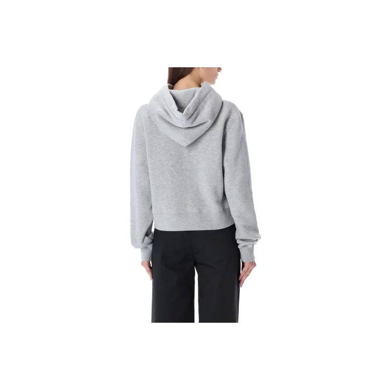PALM ANGELS College Fitted Hoodie Melange Green-1