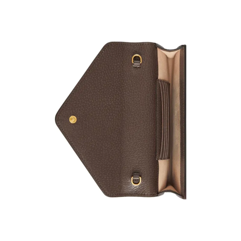 GUCCI Canvas Shoulder Bag Crossbody Bag Wallet Mini Women's Brown-5