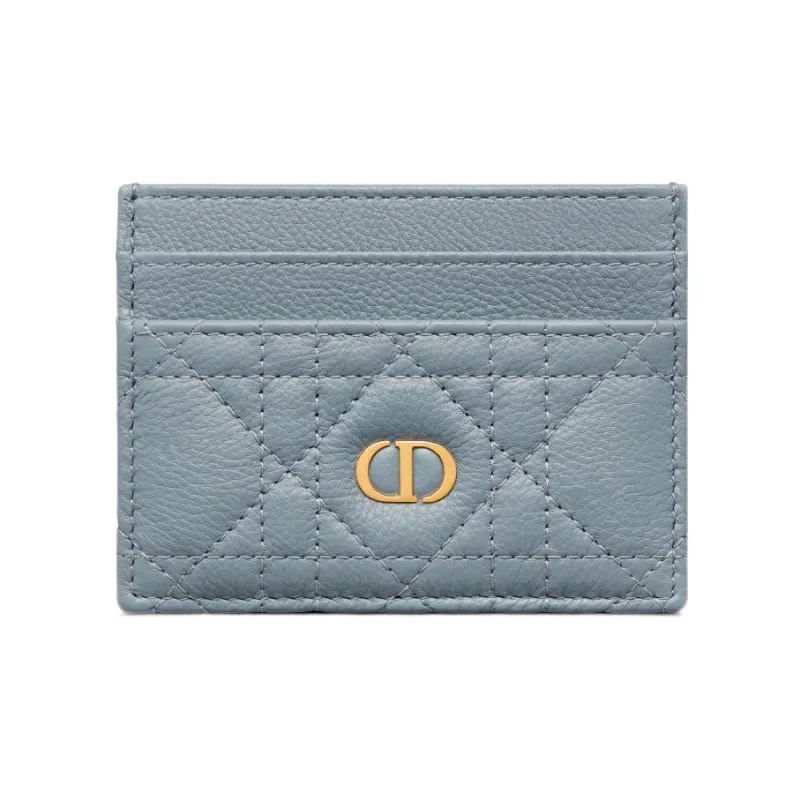 DIOR Soft Calfskin Card Holder Card Holder Women's Blue-0