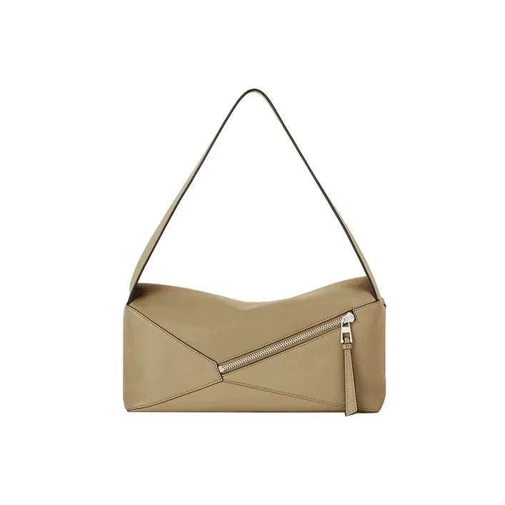 LOEWE Puzzle Hobo Calfskin One Shoulder Handbags Regular Women's Korean Thistle Green-5
