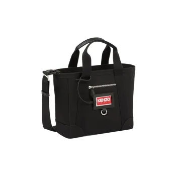 KENZO Logo Detailed Zipped Shoulder Bag