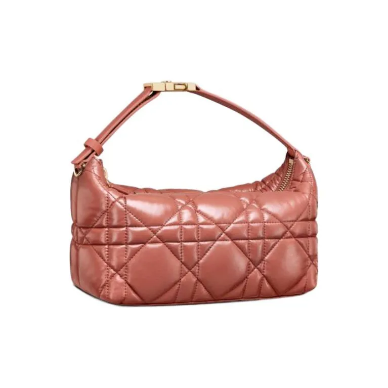 DIOR Travel Cow Leather Portable Clutch Medium Size Women's Red-1