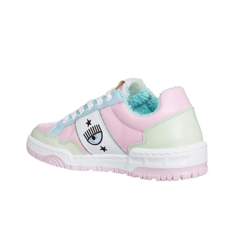 CHIARA FERRAGNI Stylish Skateboarding Shoes Women's Pink Green-4