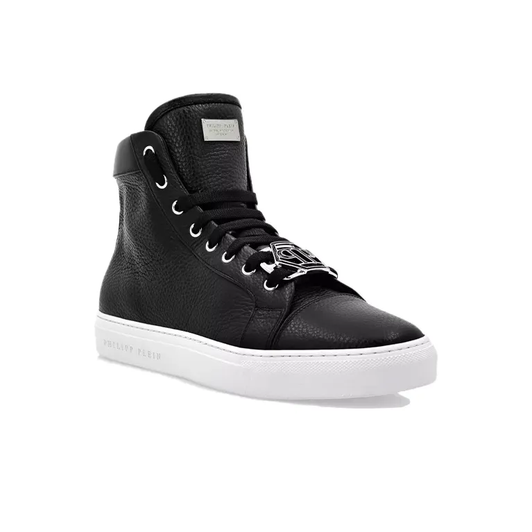 PHILIPP PLEIN Stylish Skateboarding Shoes Men's Black-1