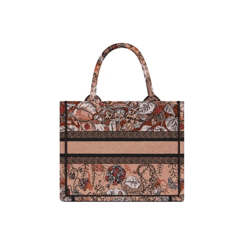DIOR BookTote Embroidery Tote Bag, Shopping Bag, Handbag Trumpets Women's Pink-2