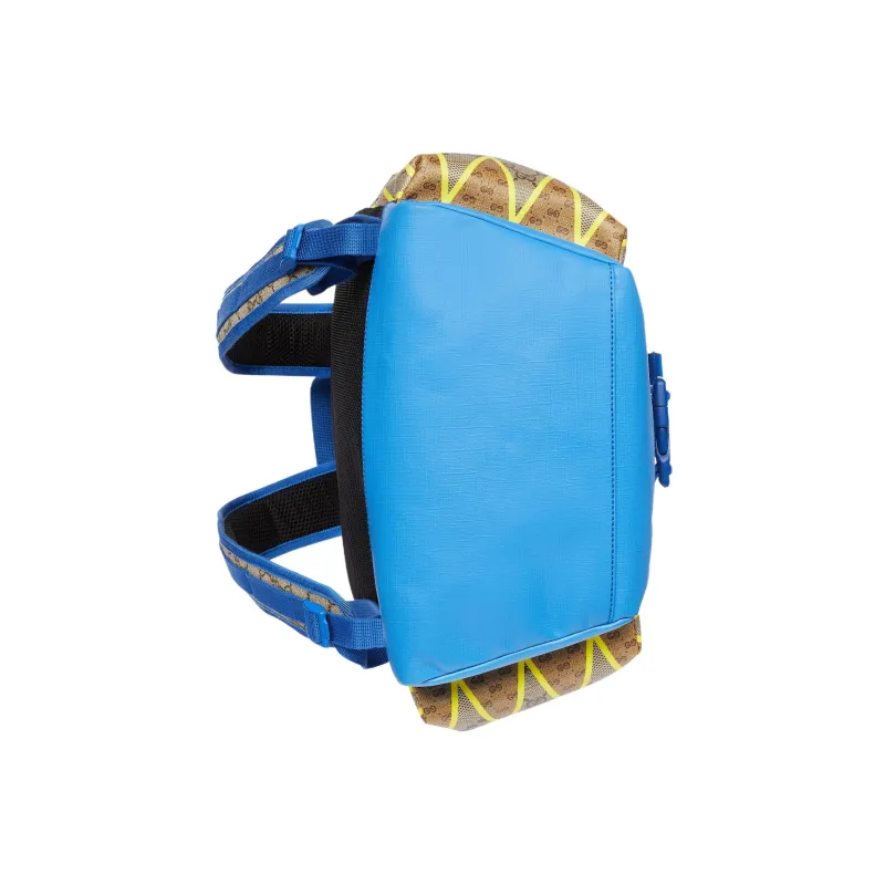 GUCCI Canvas Backpack Men's Ebony & Multicolor-6