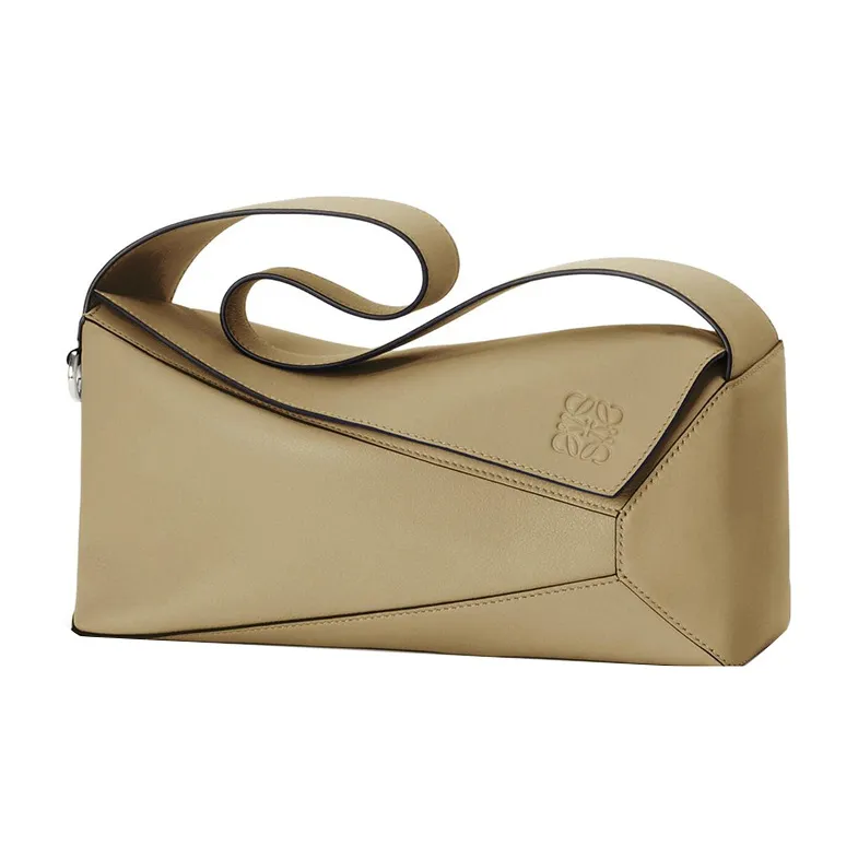 LOEWE Puzzle Hobo Calfskin One Shoulder Handbags Regular Women's Korean Thistle Green-2