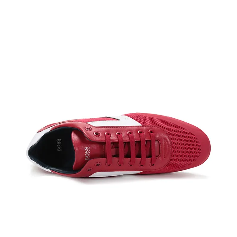 HUGO BOSS Casual Shoes Men Low-Top White/Red-4
