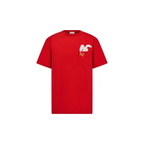 DIOR SS23 Lunar New Year T-Shirts Men Red