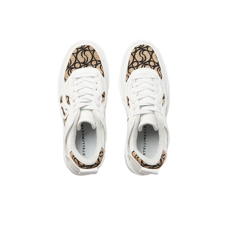 Stella McCartney S Wave 1 Low Top Stylish Skateboarding Shoes Women's White-3