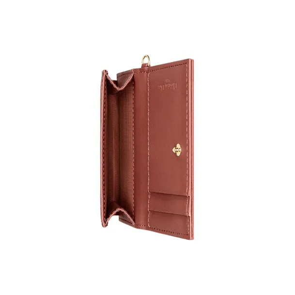 DIOR Lady Dior Rusty Lambskin Card Holder Women's Red-2