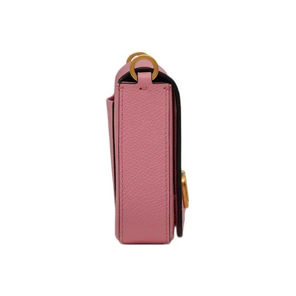 Valentino Vlogo Calfskin Shoulder Bag Crossbody Bag Wallet Women's Pink-3