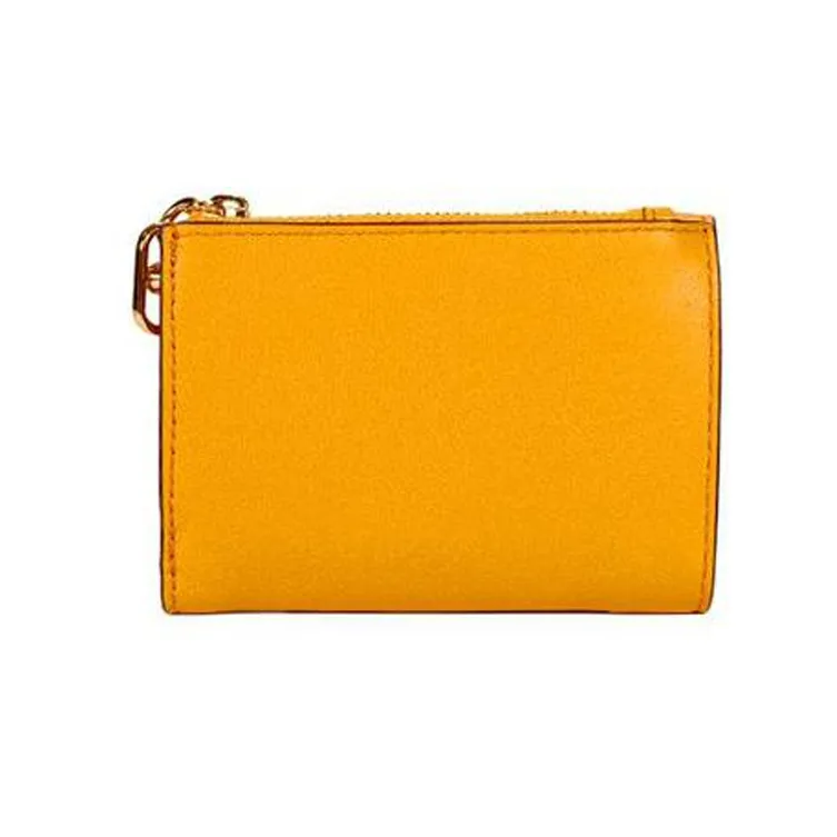 MICHAEL KORS PARKER Leather Card Holder Wallet Medium Size Women's Yellow-3