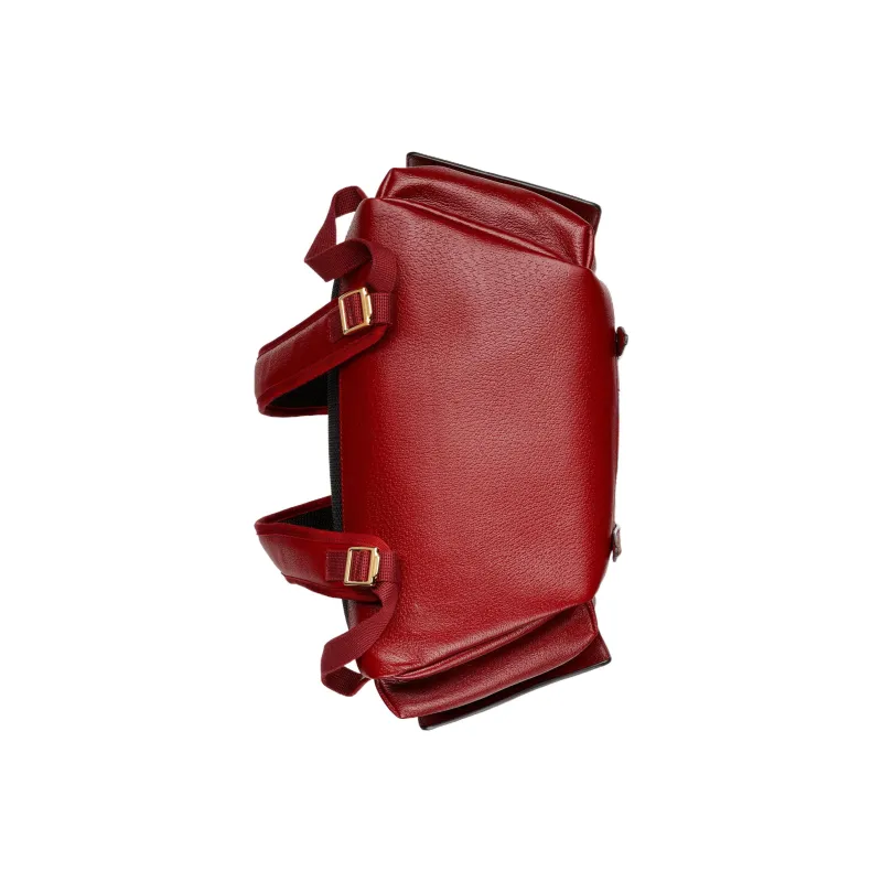 GUCCI Ophidia Leather Backpack Medium Size Men's Red-6