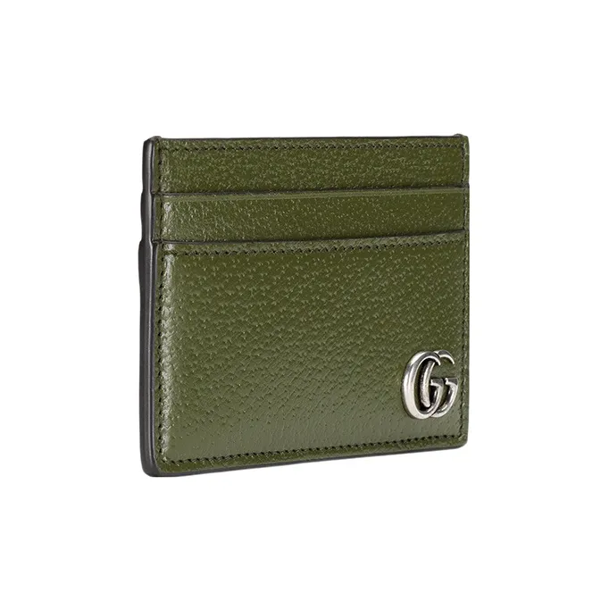 GUCCI GG Marmont Leather Card Holder Card Holder Men's Forest Green-1