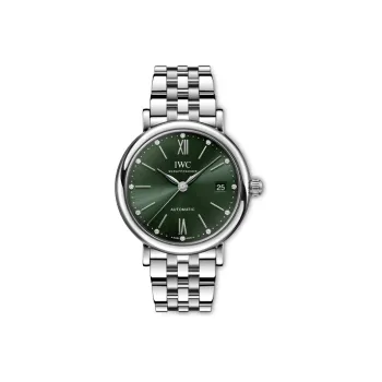 IWC Portofino Automatic Mechanical Movement Women's Watch 37mm Green Dial Stainless Steel Watch Case