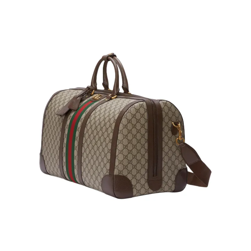 GUCCI Canvas With Leather Handbag, Shoulder Bag, Crossbody Bag, Travel Bag Men's-1