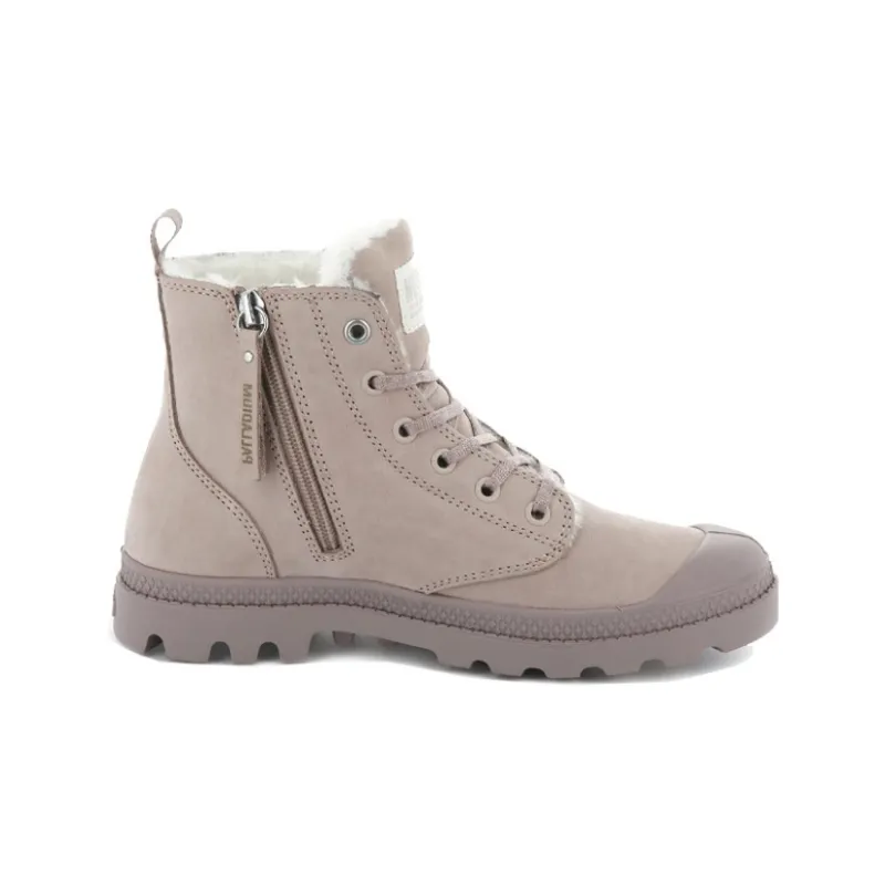Palladium Pampa Martin Boots Women's Gray Pink-1