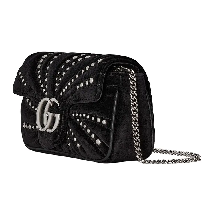 GUCCI GG Marmont Velvet Crossbody Bag Shoulder Bag Extra Mini Women's Red/Black/Purple/Pink-6