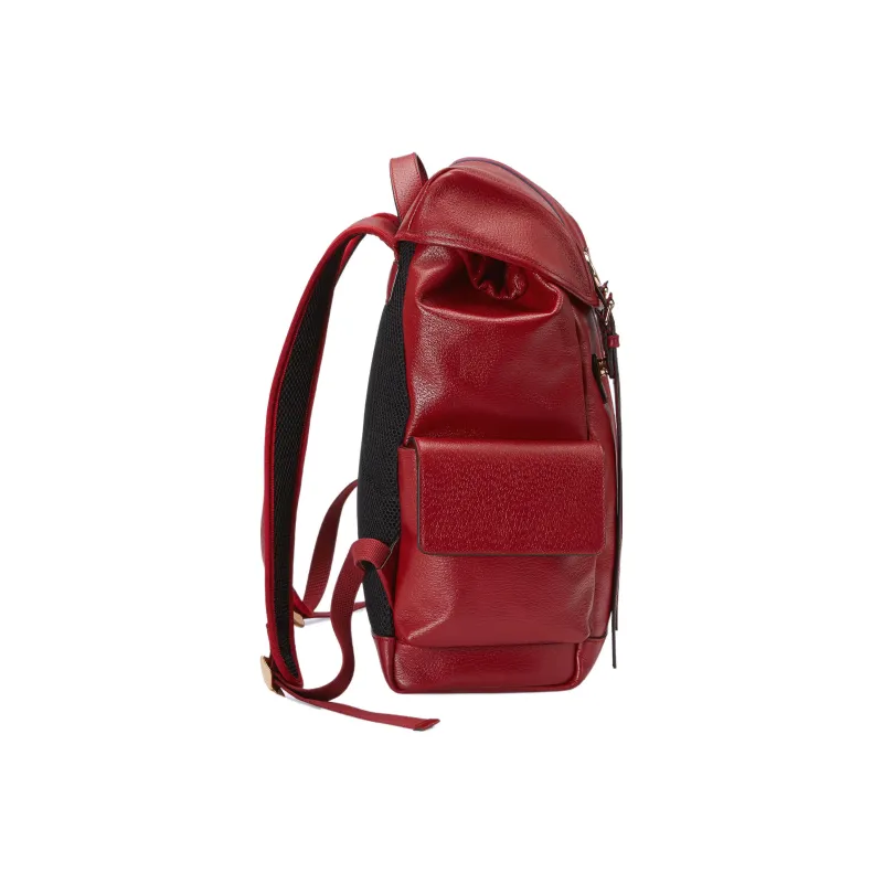 GUCCI Ophidia Leather Backpack Medium Size Men's Red-2