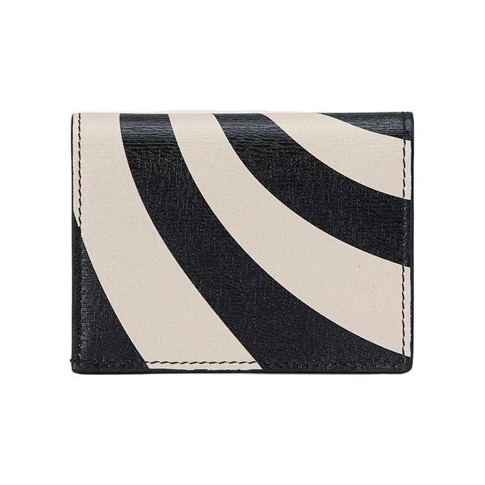 GUCCI Leather Business Card Holder Card Holder Wallet Women's Black/White-2