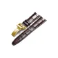 Gold-Tone Lock Brown Leather