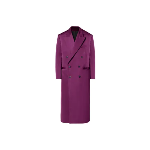 VERSACE Coats Men Purple