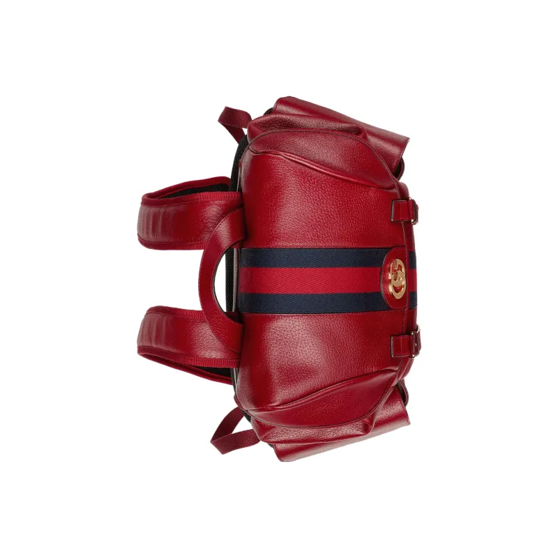 GUCCI Ophidia Leather Backpack Medium Size Men's Red-4