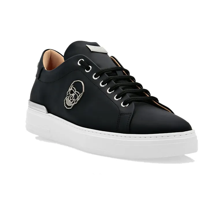 PHILIPP PLEIN Low Top Stylish Skateboarding Shoes Men's Black-2