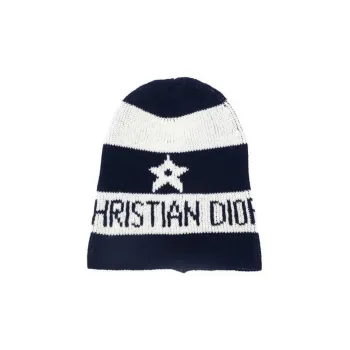 DIOR Beanies Women's Dark Blue/White