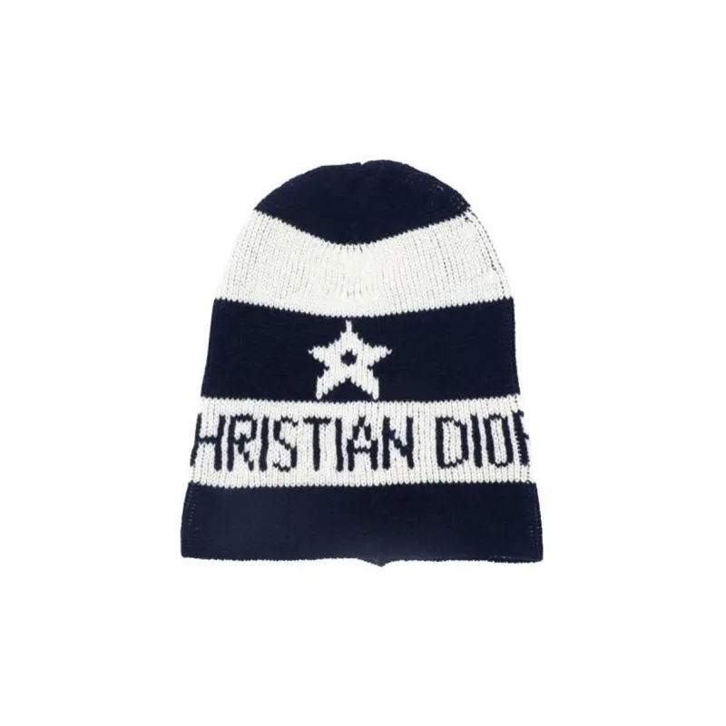 DIOR Beanies Women's Dark Blue/White-0