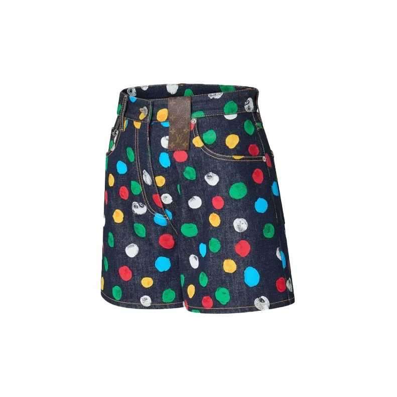 Yayoi Kusama X LOUIS VUITTON LOUIS VUITTON X Yayoi Kusama Casual Shorts Women's Black-2