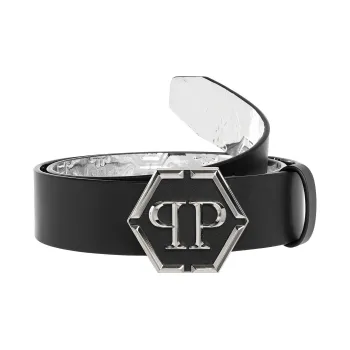 PHILIPP PLEIN Leather Belts Men Black