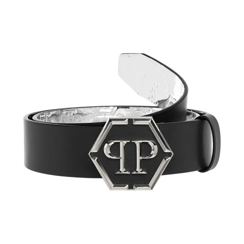 PHILIPP PLEIN Leather Belts Men Black-0