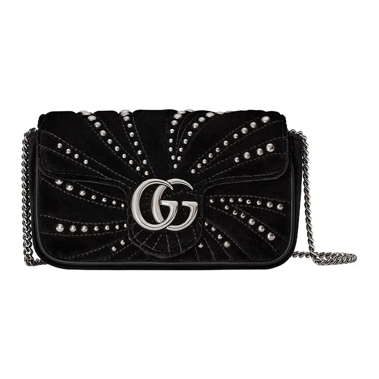 GUCCI GG Marmont Velvet Crossbody Bag Shoulder Bag Extra Mini Women's Red/Black/Purple/Pink-5