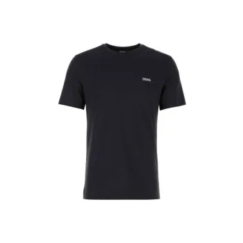 Zzegna Logo Embroidered Crewneck T Shirt