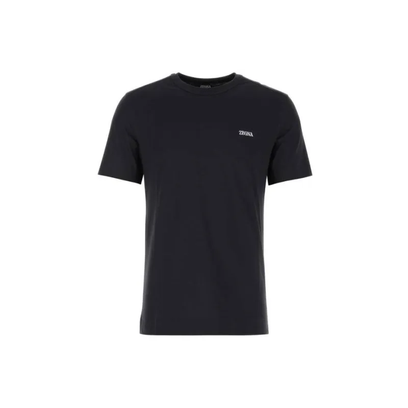 Zzegna Logo Embroidered Crewneck T Shirt-0