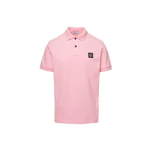 STONE ISLAND Polo Shirts Men Pink