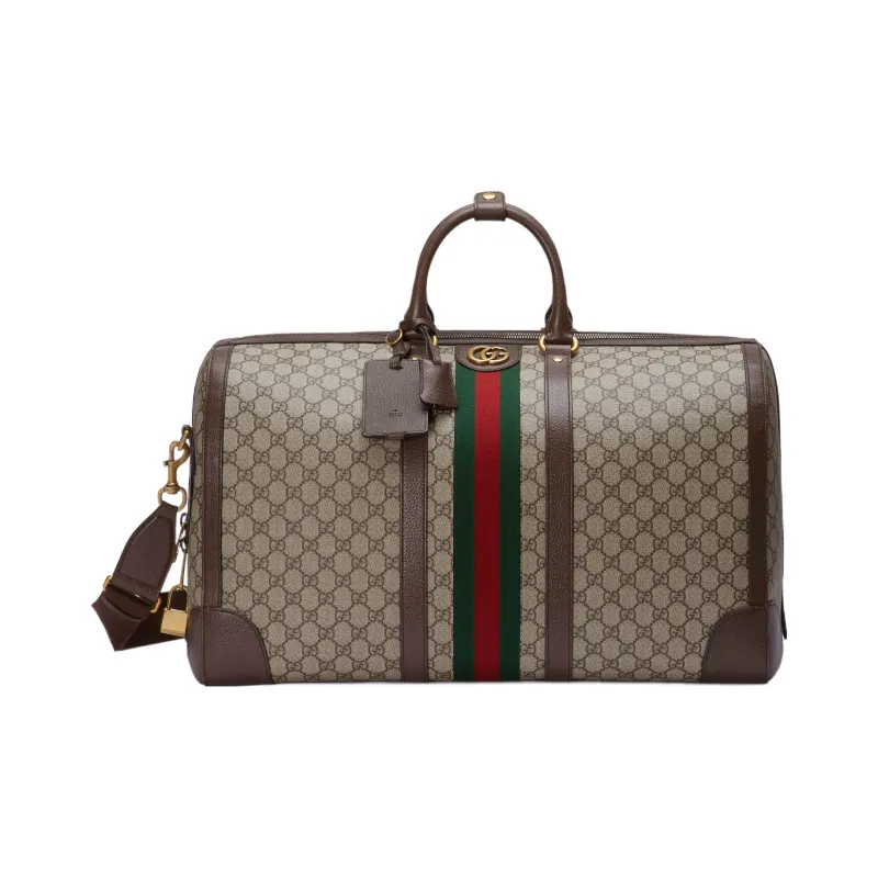 GUCCI Canvas With Leather Handbag, Shoulder Bag, Crossbody Bag, Travel Bag Men's-0