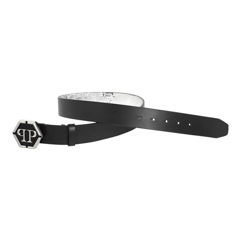 PHILIPP PLEIN Leather Belts Men Black-1