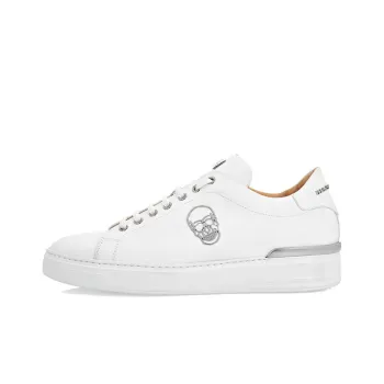 PHILIPP PLEIN Low Top Stylish Skateboarding Shoes Men's White