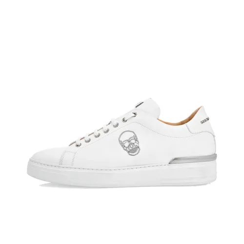 PHILIPP PLEIN Skateboard Shoes Men Low-Top White