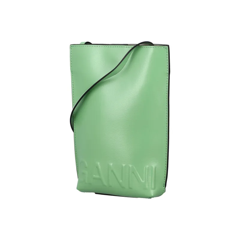 GANNI Banner Recycled Leather Shoulder Bag Crossbody Bag Women's Mint Green-1