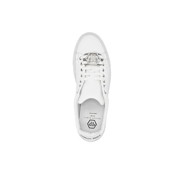 PHILIPP PLEIN Low Top Stylish Skateboarding Shoes Men's White-3