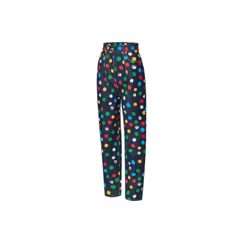 LOUIS VUITTON X Yayoi Kusama Painted Dots Jeans Indigo/Blue-2