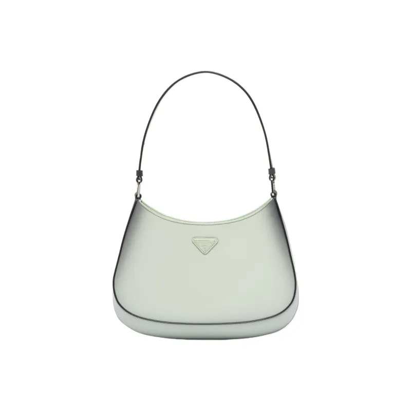 PRADA Cleo Leather Hobo Bag Handbag Shoulder Bag Women's Gradient Green-0