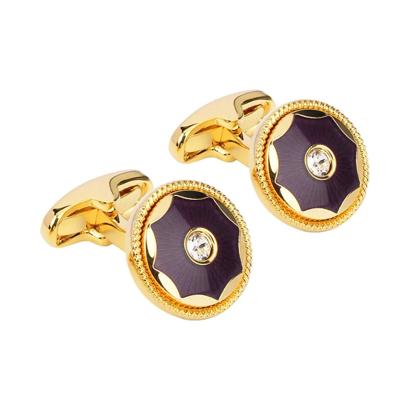MUSTKOO Copper Crystal Cufflink Men's-13