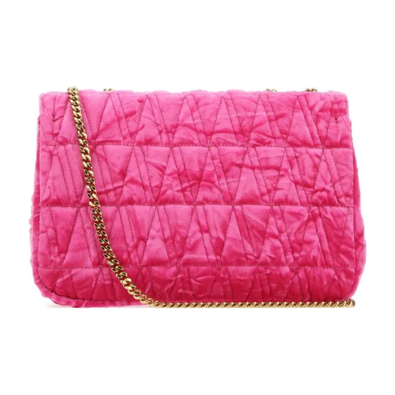 VERSACE Virtus Velvet With Calfskin Crossbody Bag Shoulder Bag Women's Pink-1