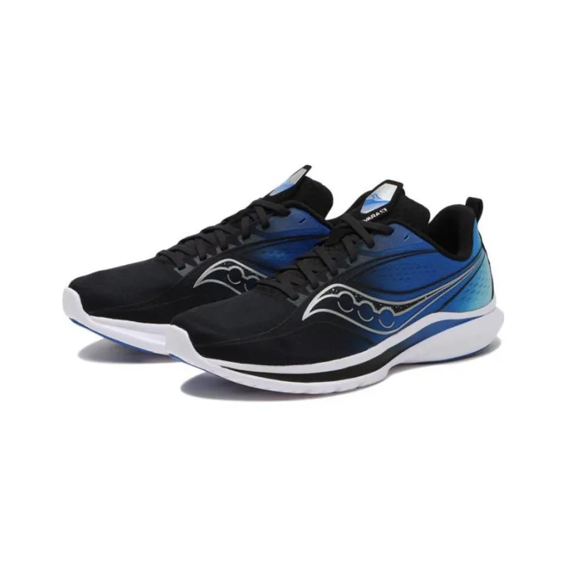 Saucony Kinvara 13 Cushioned Wear-Resistant Breathable Low-Top Casual Running Shoes Unisex Blue Black-1